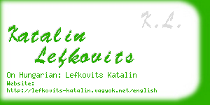 katalin lefkovits business card